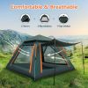 2-3 Person Camping Tent Outdoor Foldable Waterproof Tent with 2 Mosquito Nets Windows Carrying Bag for Hiking Climbing Adventure Fishing